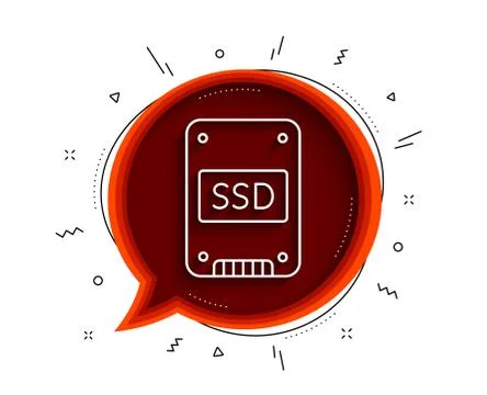 SSD icon. Solid-state drive sign. Vector Illustrazione stock