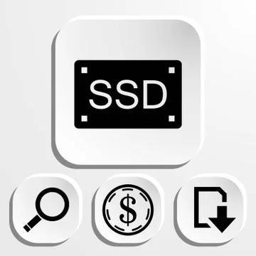 Ssd icon stock vector illustration flat design Stock Illustration