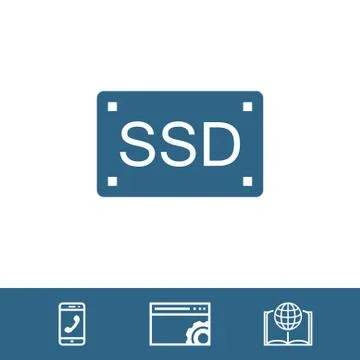 Ssd icon stock vector illustration flat design Illustrazione stock