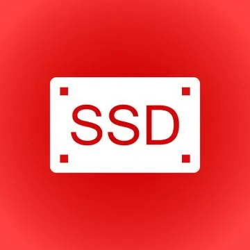 Ssd icon stock vector illustration flat design Stock Illustration