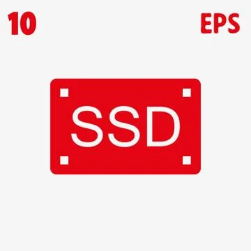 Ssd icon stock vector illustration flat design 스톡 일러스트