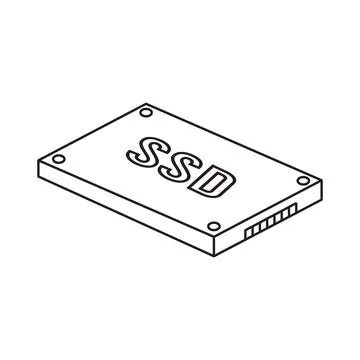 Ssd icon vector Stock Illustration