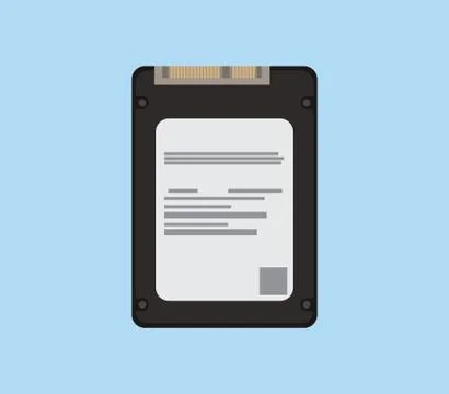Ssd isolated object with flat style Illustrazione stock