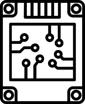Ssd Line Icon Design Illustrazione stock