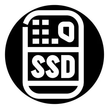 Ssd solid state drive computer storage hardware icon Stock Illustration