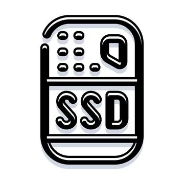 Ssd solid state drive data storage backup 库存插图