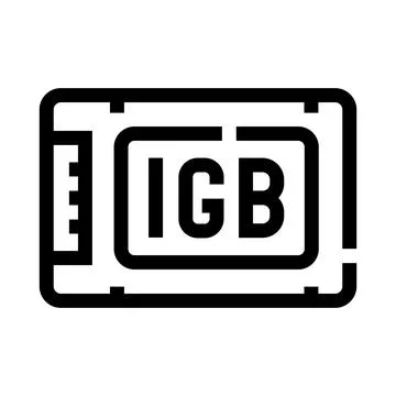 Ssd solid state drive data memory storage Stockillustratie