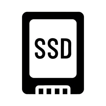 SSD (Solid State Drive) Flat Icon Perfect for Web, App, UI Design, and Graphic D Stock Illustration