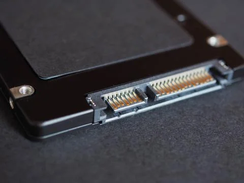 SSD Solid State Drive Sata SSD (Solid state drive) disk used in modern com... 스톡 사진