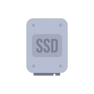 Ssd solid state drive storage device icon Illustrazione stock