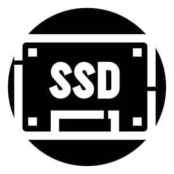 Ssd solid state drive storage icon technology 스톡 일러스트