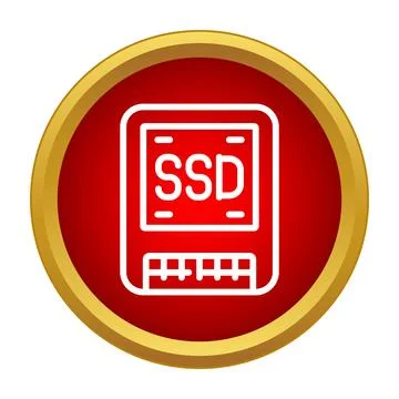 Ssd solid state drive storage technology icon modern computing 库存插图