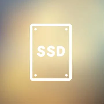 SSD Solid state drive thin line icon Stockillustratie