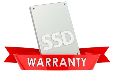 SSD warranty concept. 3D rendering Illustrazione stock