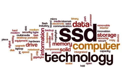 SSD word cloud concept 스톡 일러스트