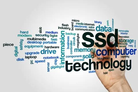 SSD word cloud concept 스톡 일러스트