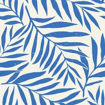 SSeamless vector pattern palm dypsis leaves. Dypsis lutescens seamless pattern. Stock Illustration