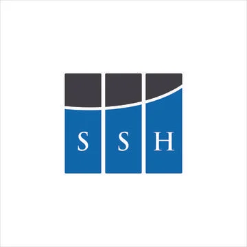 SSH letter logo design on white background. SSH creative initials letter logo Stock Illustration