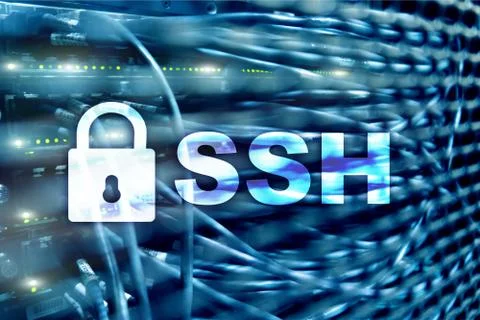 SSH, Secure Shell protocol and software. Data protection, internet and teleco Stock Photos
