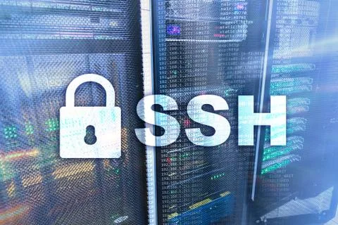 SSH, Secure Shell protocol and software. Data protection, internet and Fotos de archivo