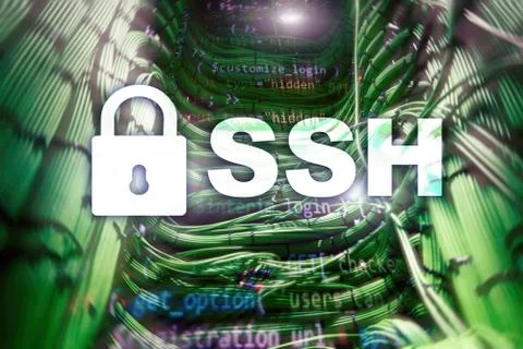 SSH, Secure Shell protocol and software. Data protection, internet and Fotos de archivo