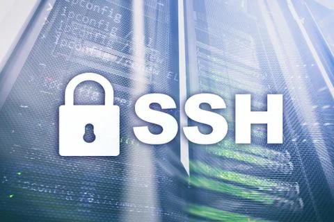 SSH, Secure Shell protocol and software. Data protection, internet and Fotos de archivo
