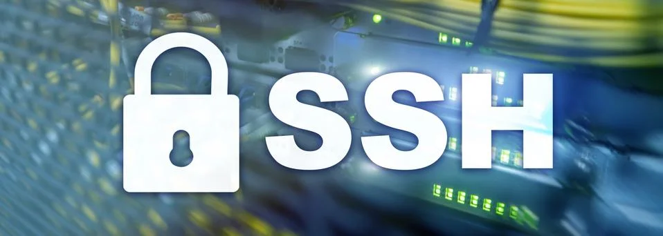SSH, Secure Shell protocol and software. Data protection, internet and Fotos de archivo