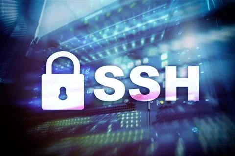 SSH, Secure Shell protocol and software. Data protection, internet and Fotos de archivo