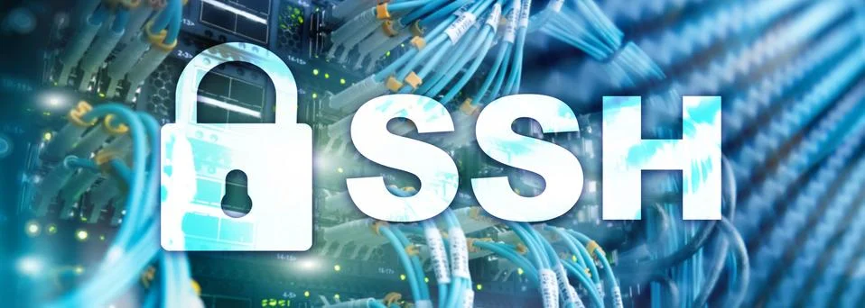 SSH, Secure Shell protocol and software. Data protection, internet and Fotos de archivo