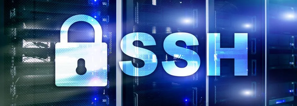 SSH, Secure Shell protocol and software. Data protection, internet and Fotos de archivo