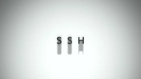 Ssh title matte black text atop a white base layer Stock Footage 301837456
