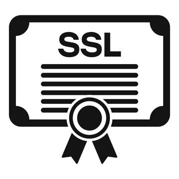 SSL certificate diploma icon simple vector. Web data 库存插图