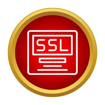 Ssl certificate displaying internet security protocol icon Stock Illustration
