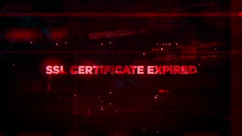 SSL Certificate Expired Word on Hacker concept technology futuristic data ba Stock Footage 343383986