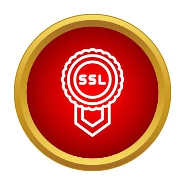 Ssl certificate icon protecting web data encryption and privacy Stockillustratie
