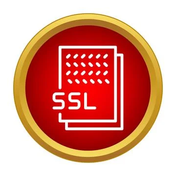 Ssl certificate icon protecting website data encryption Illustrazione stock