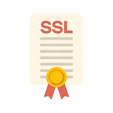 Ssl certificate icon showing secured website and web page イラスト素材