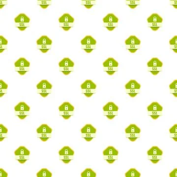 Ssl certificate lock shield security pattern background Illustrazione stock