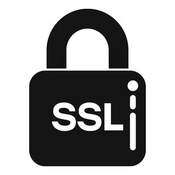 SSL certificate padlock icon simple vector. Network security Stockillustratie