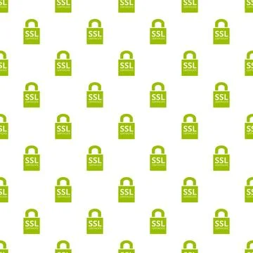 Ssl certificate padlocks creating secure data protection pattern Stock Illustration