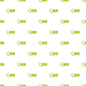 Ssl certificate seamless pattern for web security Stockillustratie