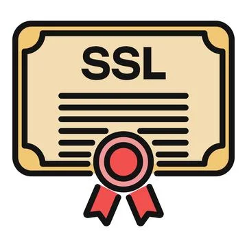 Ssl certificate for web security and digital encryption Stock Illustration
