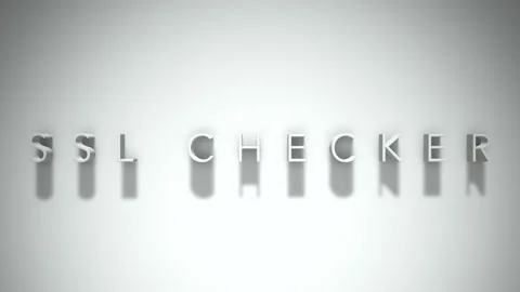 Ssl checker 3D title animation with shadows on a white background Stock Footage 297268955