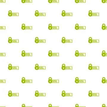 Ssl lock secure web connection repeating pattern Illustrazione stock