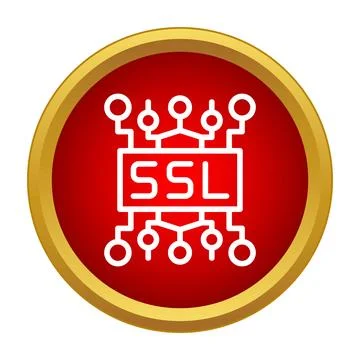 Ssl network protocol security encryption icon concept Stock Illustration
