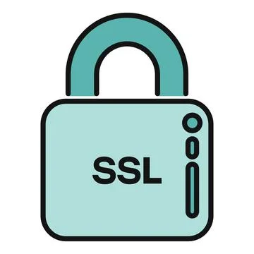 Ssl padlock icon illustrating web security and data protection Stockillustratie