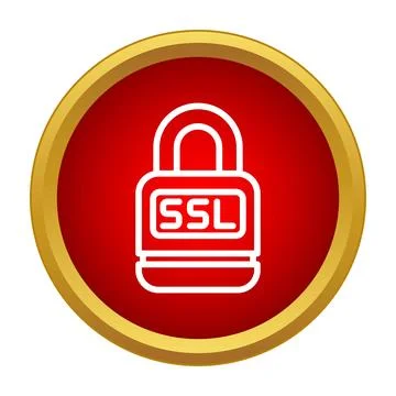Ssl padlock icon indicating secure connection Illustrazione stock