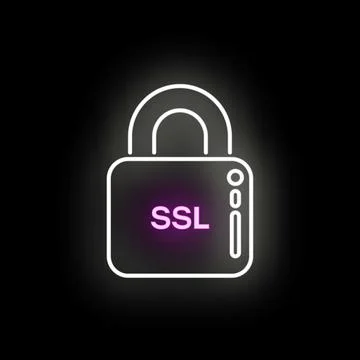 Ssl padlock icon showing data security and encryption Stock Illustration