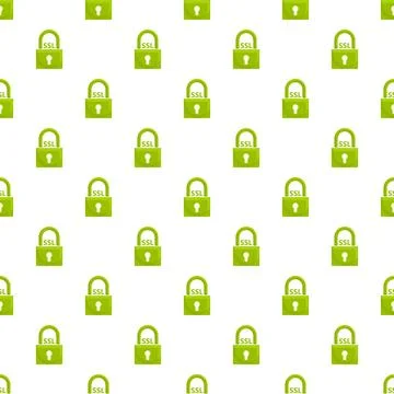 Ssl padlock seamless pattern representing digital security encryption Stock Illustration