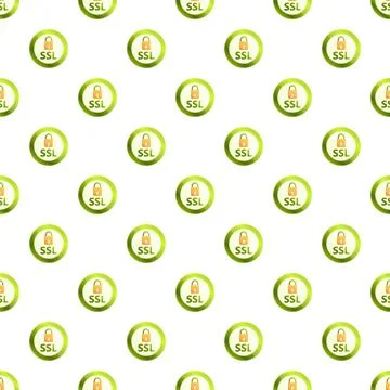 Ssl pattern showing web security and data encryption Illustrazione stock